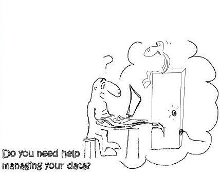 Data Management cartoon - Do you need help managing your data 